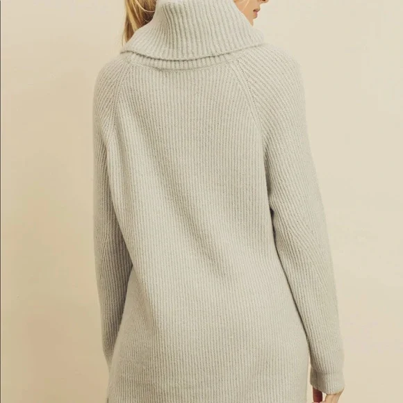 Grey Turtleneck Sweater Dress Small Only - Picture 4 of 4